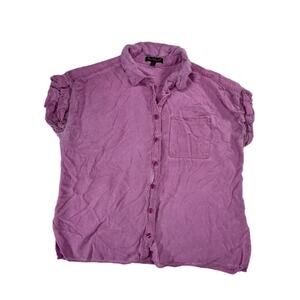 Velvet Heart Tencel Rayon Button Front Shirt Orchid Pink Women’s M SummerStaple